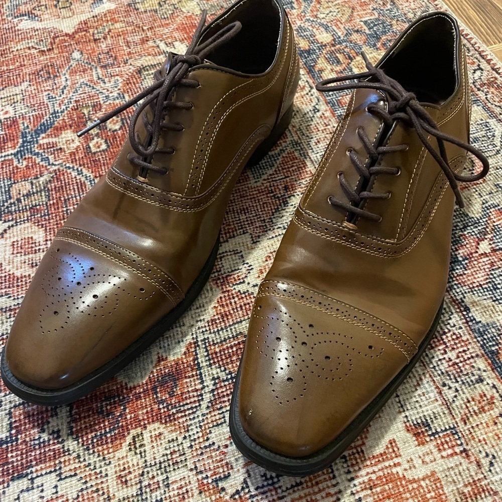Giorgio Brutini Tan Brogue Oxfords